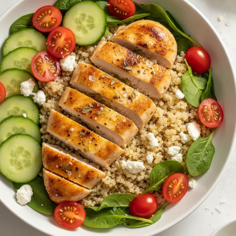 Lemon Herb Chicken and Quinoa Bowl