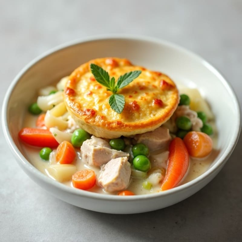 Creamy Turkey Pot Pie with Hearty Vegetables