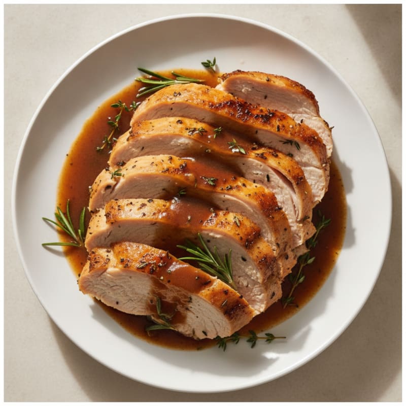 Herb-Roasted Turkey Breast with Pan Gravy