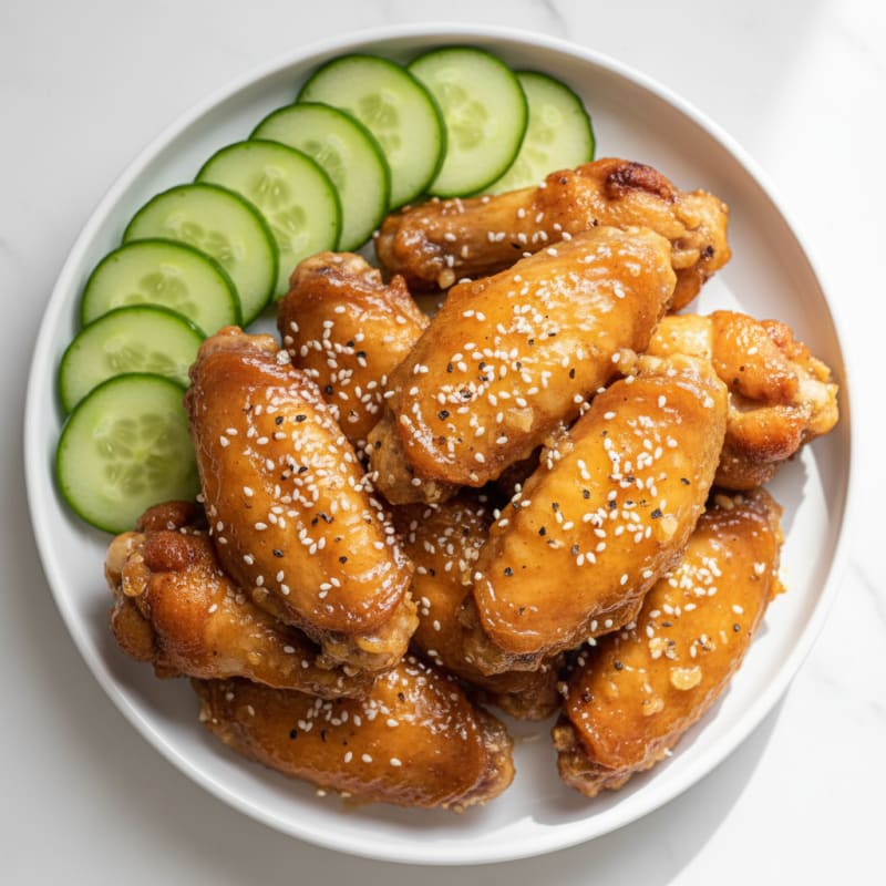 Crispy Honey-Garlic Chicken Wings