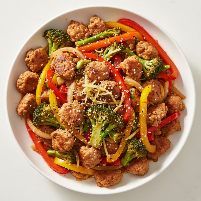 Sausage and Vegetable Stir-Fry