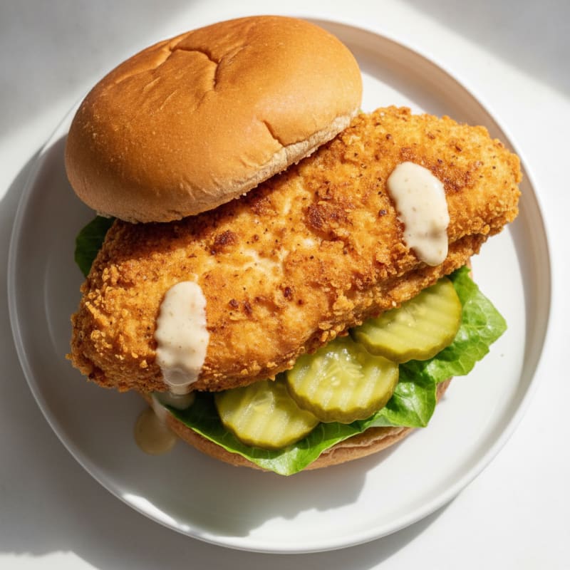 Buttermilk Fried Chicken Sandwich with Pickles
