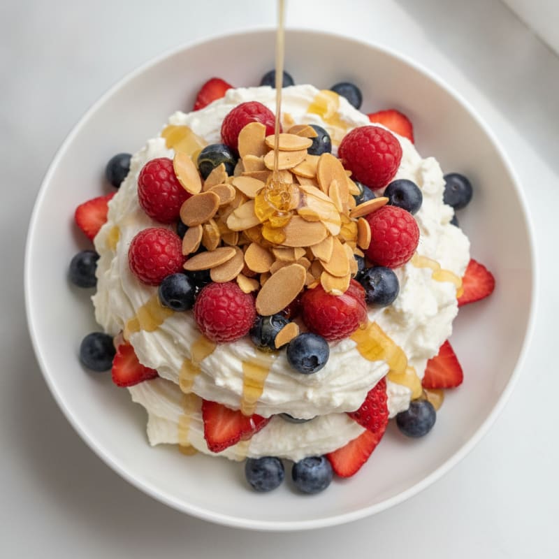 Greek Yogurt Protein Parfait with Mixed Berries