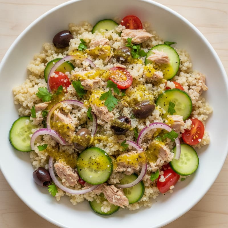 Mediterranean Tuna Quinoa Bowl