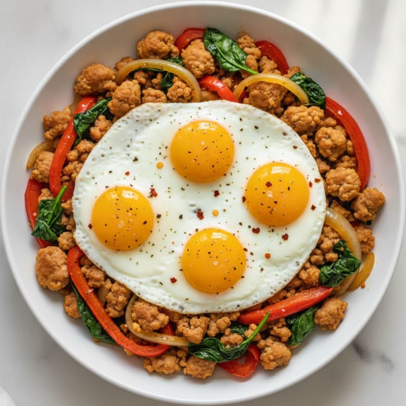 Hearty Breakfast Skillet with Sausage and Eggs