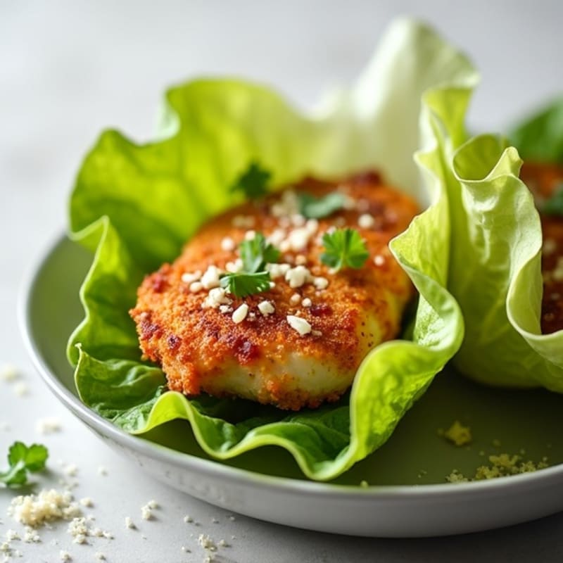 Crispy Chicken Caesar Lettuce Wraps