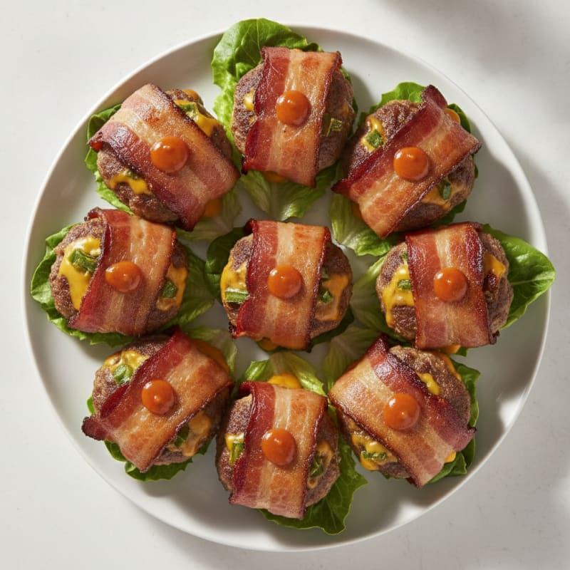 Bacon-Wrapped Jalapeño Sliders