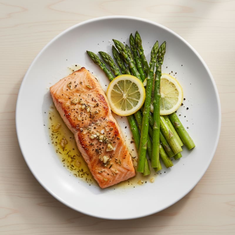 Lemon Herb Grilled Salmon with Asparagus