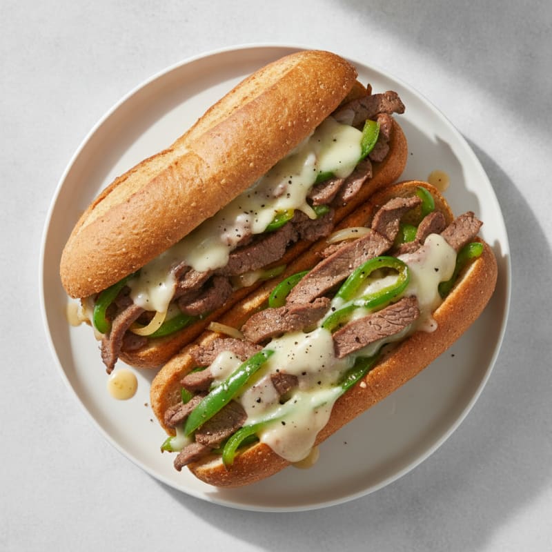 Classic Philly Cheesesteak Sandwich