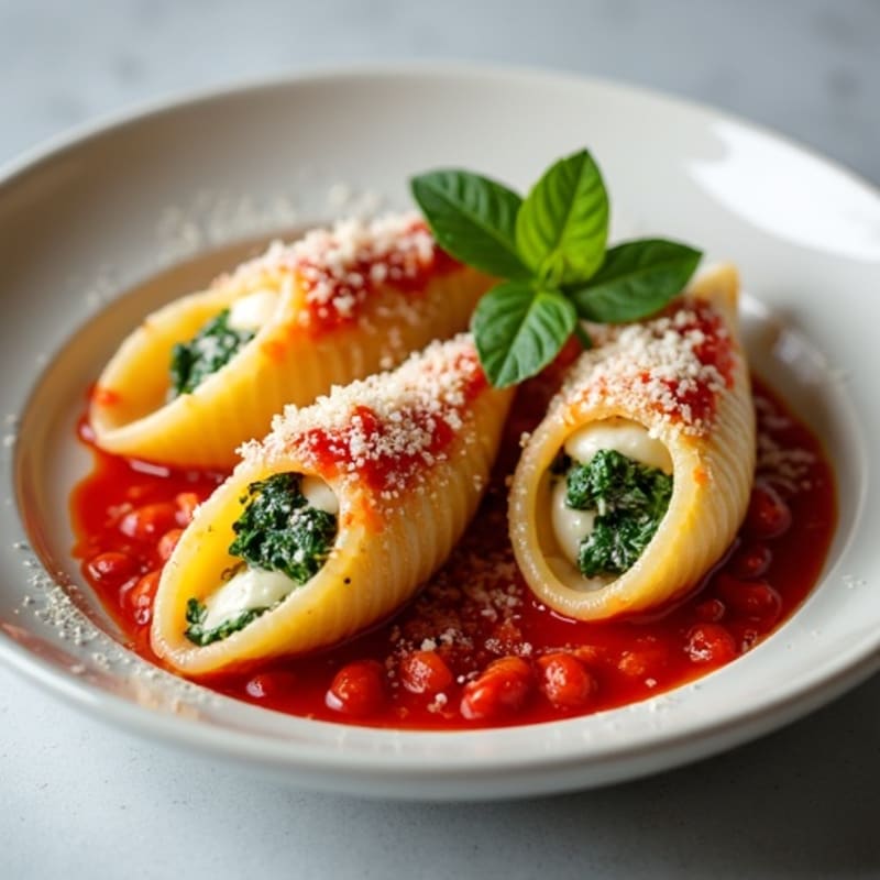 Healthy Baked Ricotta Spinach Stuffed Shells