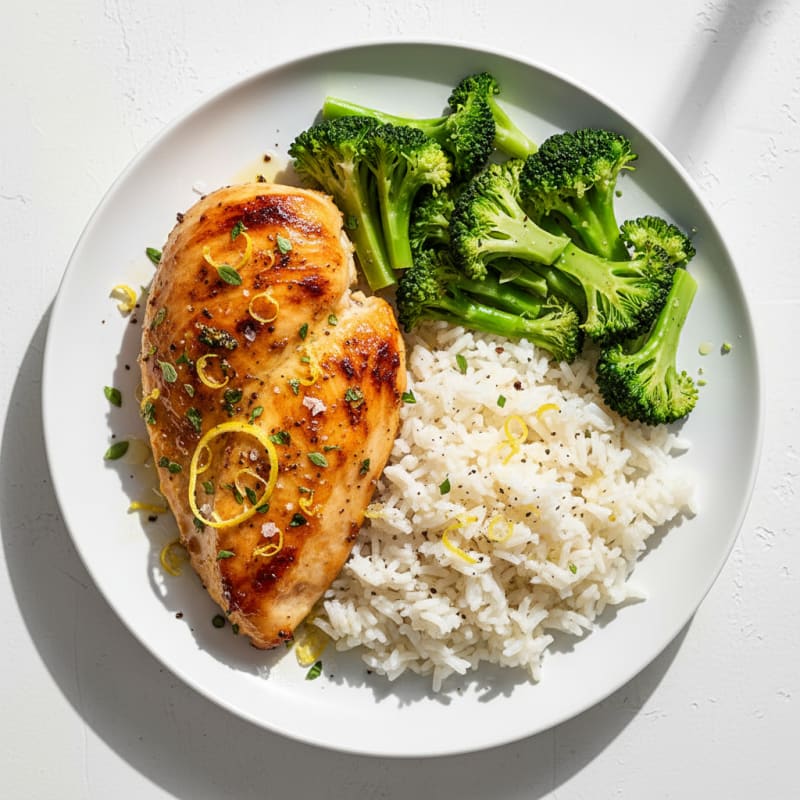 Lemon Herb Roasted Chicken with Rice