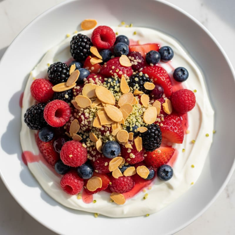 Creamy Greek Yogurt Protein Bowl with Mixed Berries