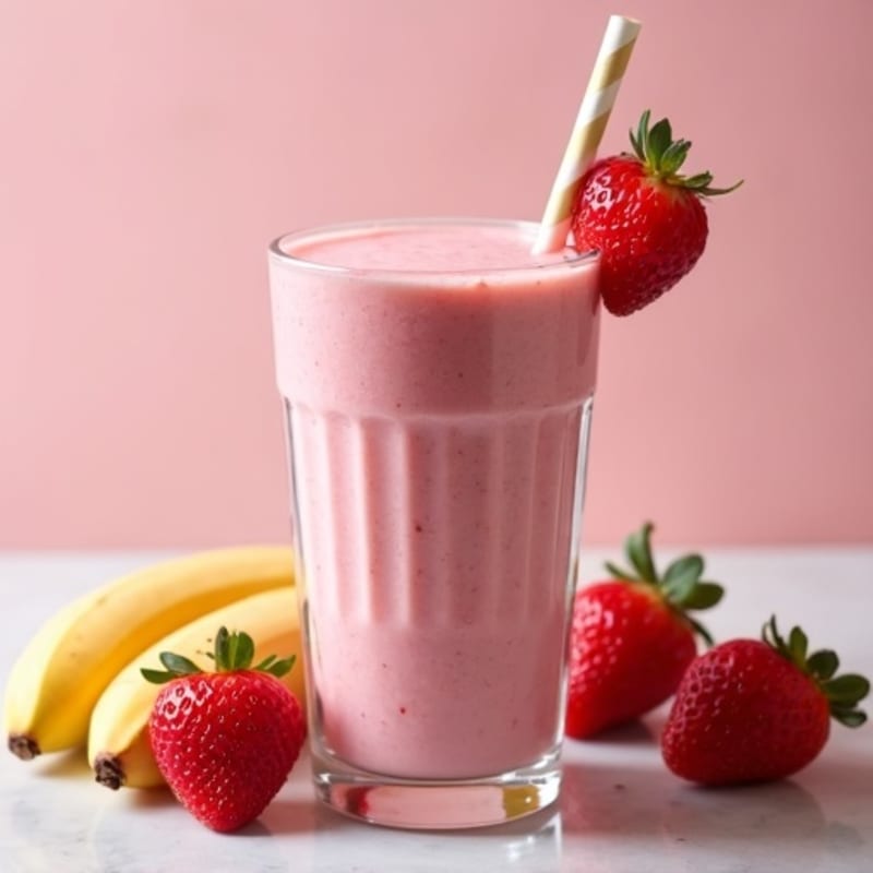 Creamy Strawberry Banana Protein Smoothie