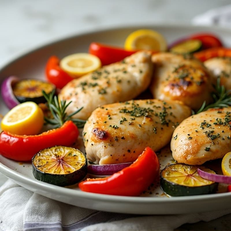 Sheet Pan Lemon Herb Chicken and Roasted Vegetables