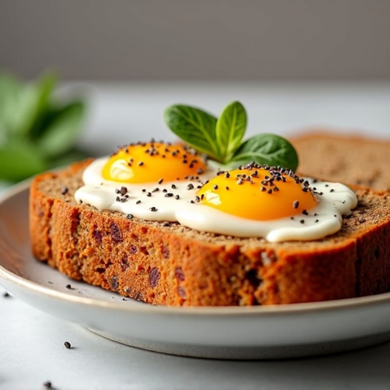 Red Lentil Egg Bread with Greek Yogurt and Chia Seeds