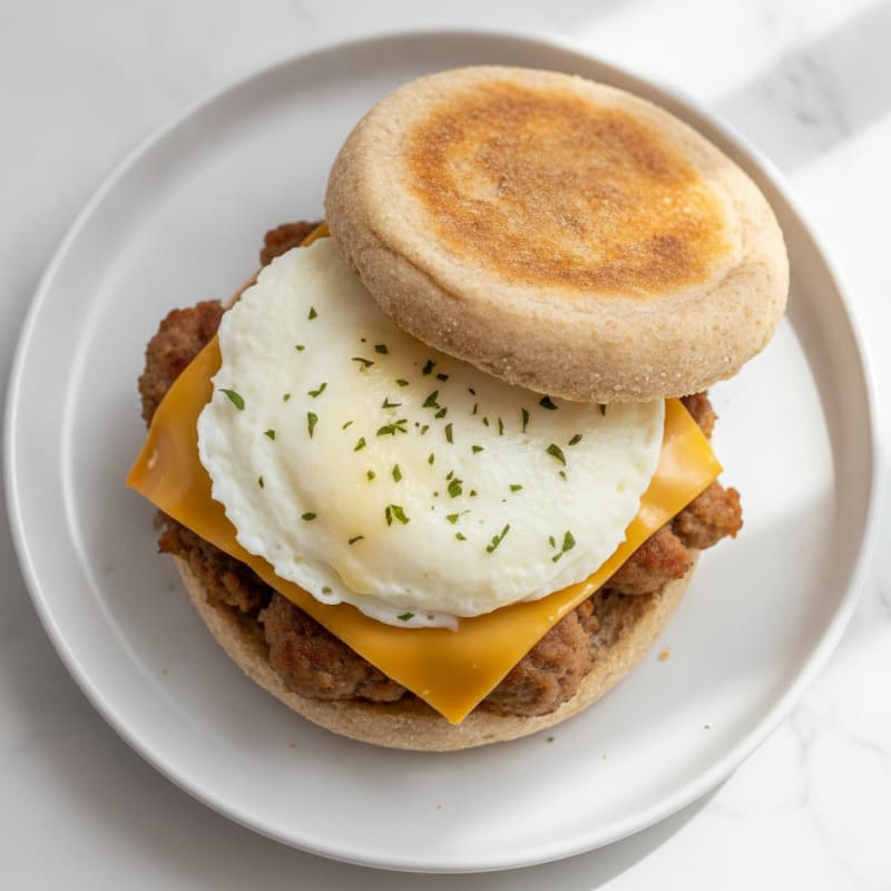 Sausage and Egg Breakfast Sandwich