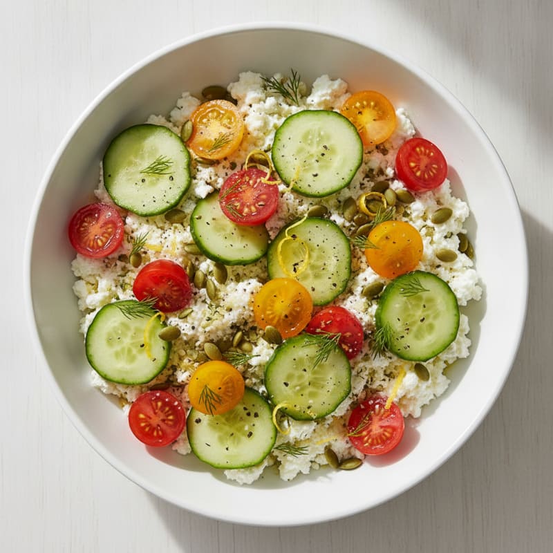 Lemon-Herb Cottage Cheese Bowl