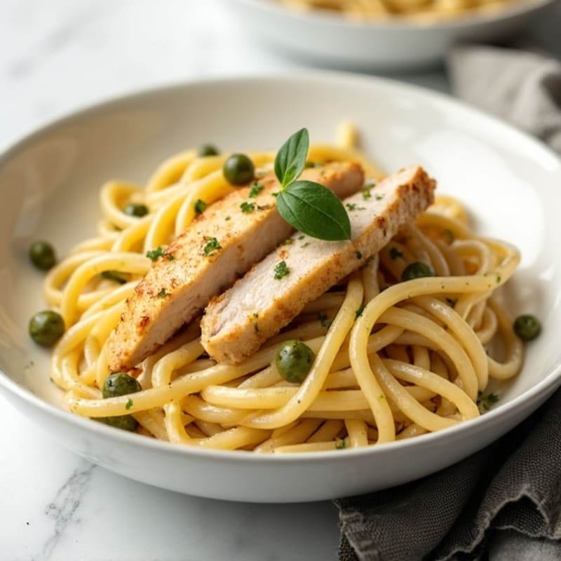 Creamy Lemon-Caper Chicken Pasta