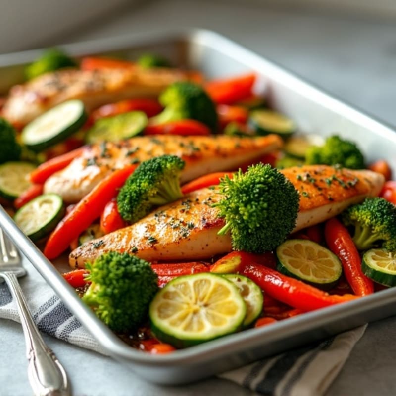 Sheet Pan Lemon Herb Chicken and Roasted Veggies