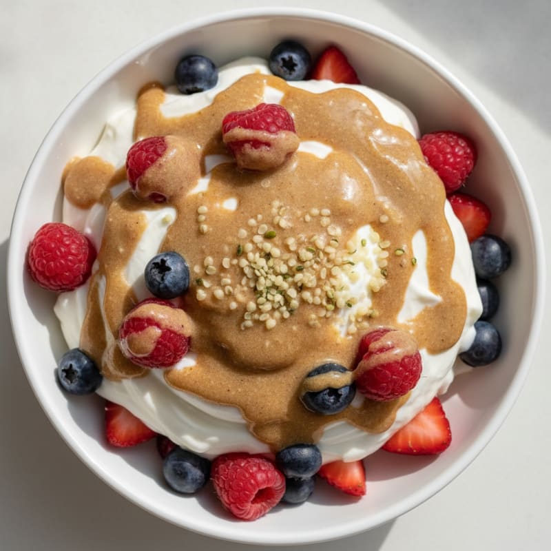 Silky Greek Yogurt Protein Parfait with Berries