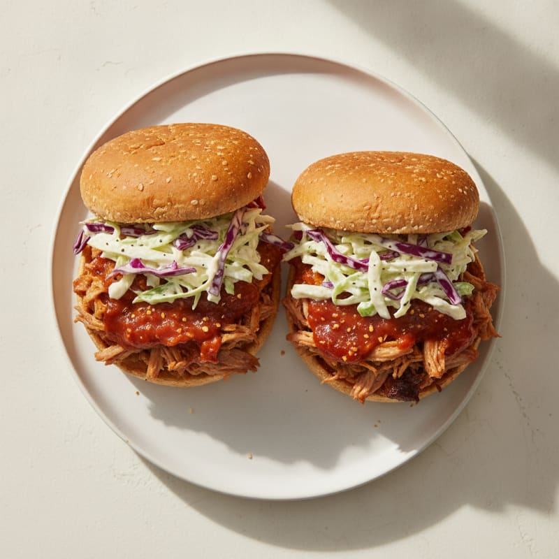 Slow-Cooked BBQ Pulled Pork Sandwiches