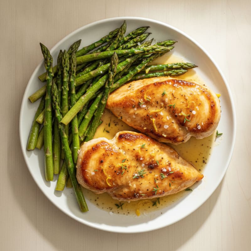 Lemon-Herb Chicken with Roasted Asparagus