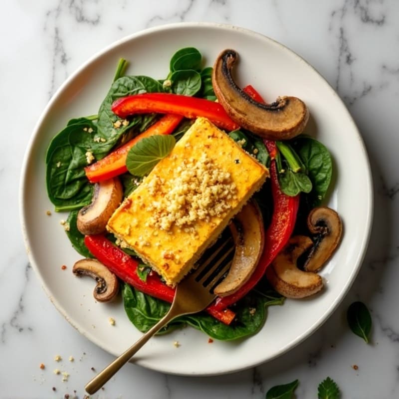 Savory Tofu Scramble with Roasted Vegetables