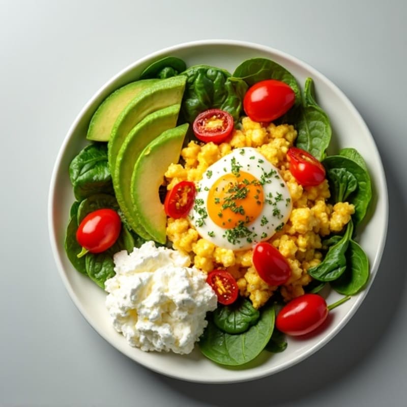 Savory Egg and Veggie Scramble with Avocado