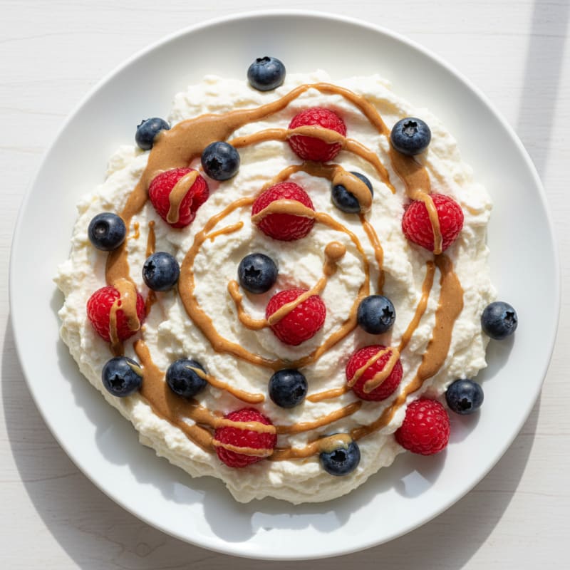 Silky Greek Yogurt Protein Mousse with Mixed Berries
