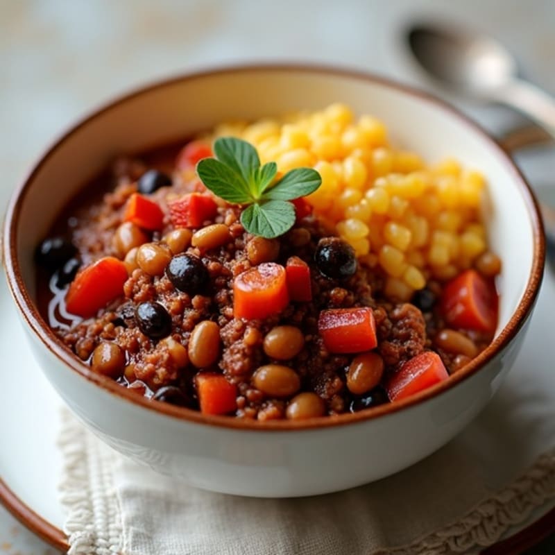 Smoky Three-Bean Ground Beef Chili