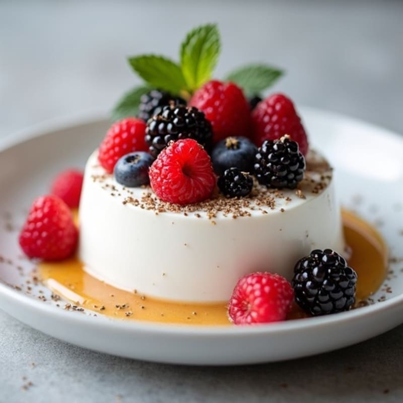 Silky Greek Yogurt Protein Mousse with Berries