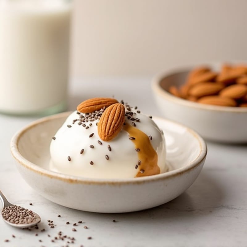 Greek Yogurt with Almond Butter and Chia Seeds