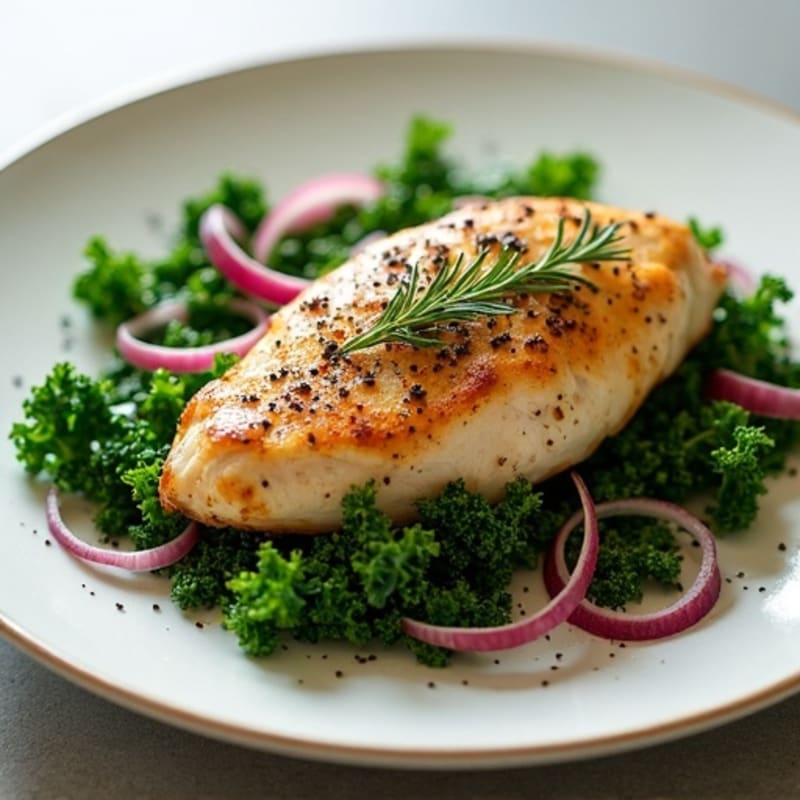 Herb-Roasted Chicken and Crispy Kale Salad