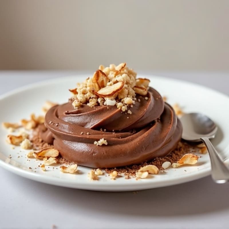 Silky Chocolate Protein Pudding with Toasted Coconut