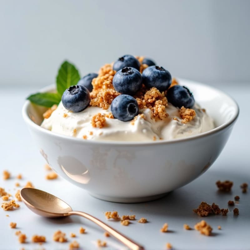 Greek Yogurt with Protein Granola and Blueberries