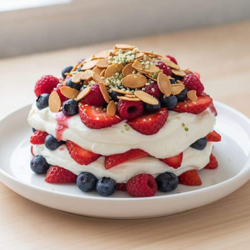 Greek Yogurt Protein Parfait with Mixed Berries