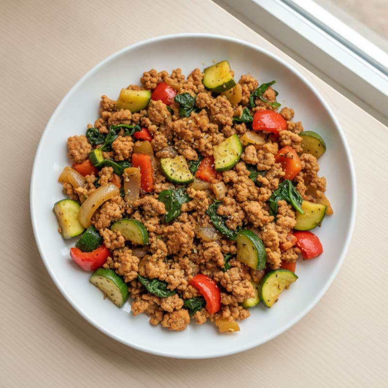 Ground Turkey and Vegetable Skillet