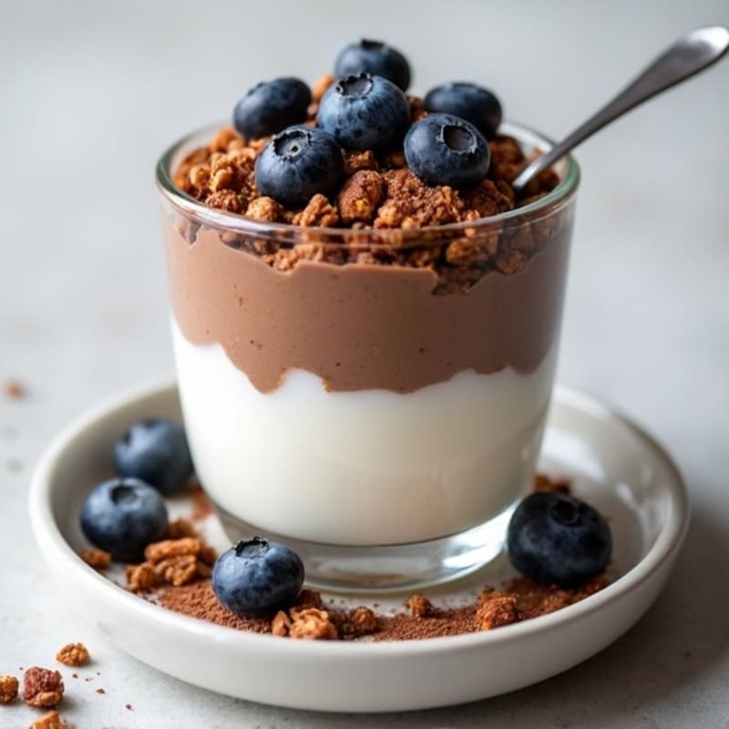 High-Protein Chocolate Greek Yogurt Parfait