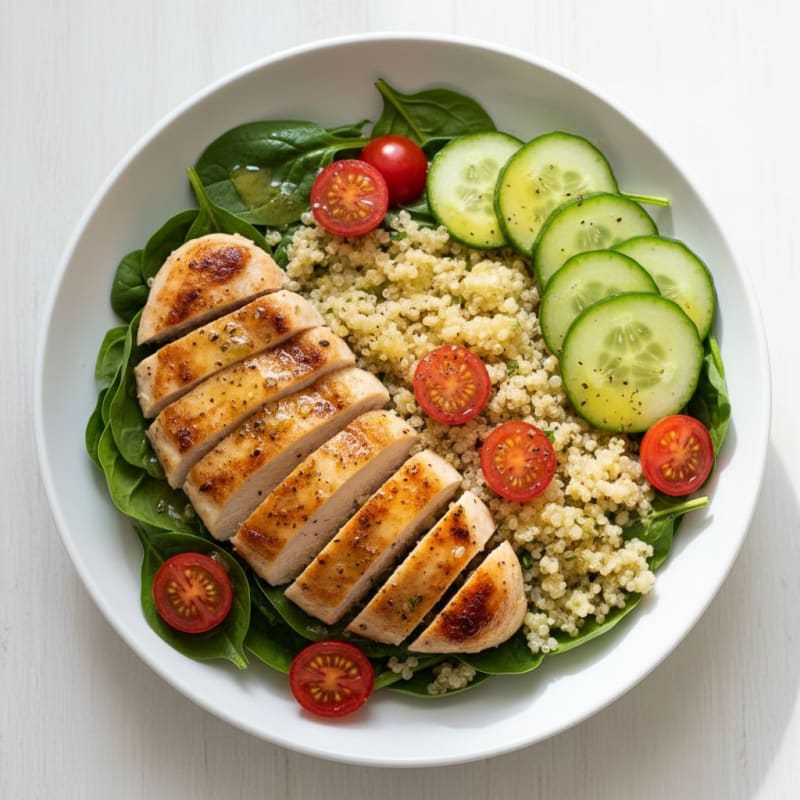 Lemon Herb Chicken and Quinoa Bowl