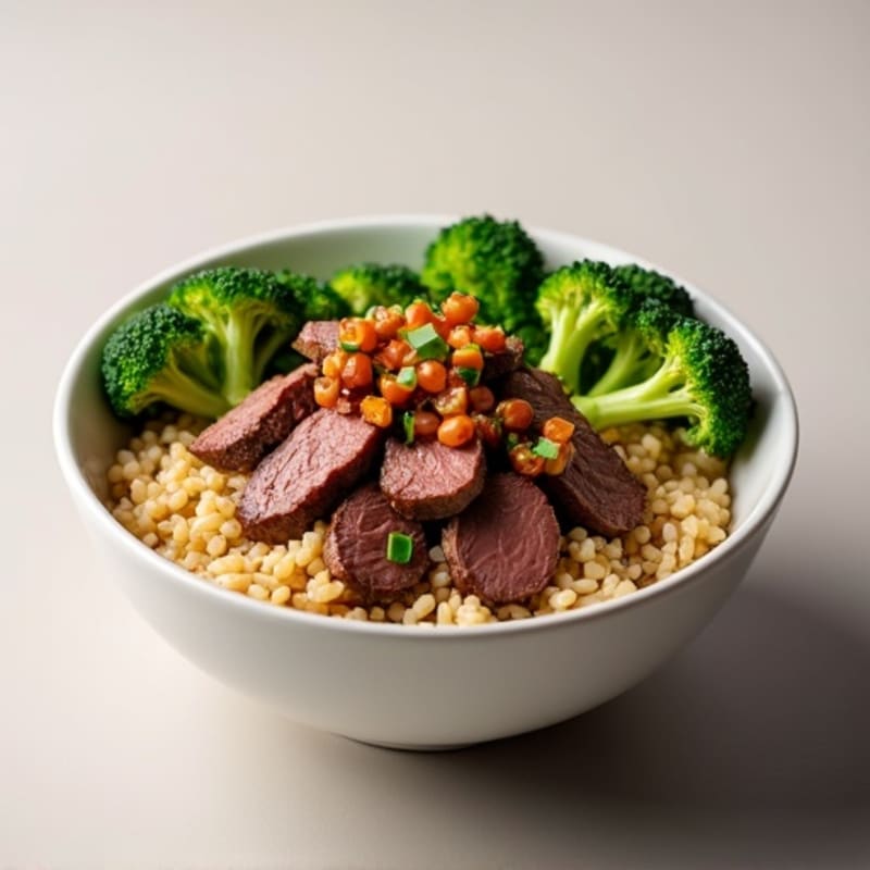 Ginger-Garlic Beef and Broccoli Rice Bowl