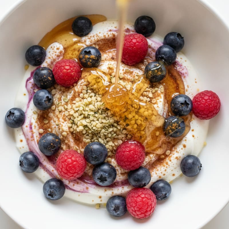 Greek Yogurt with Berries and Honey