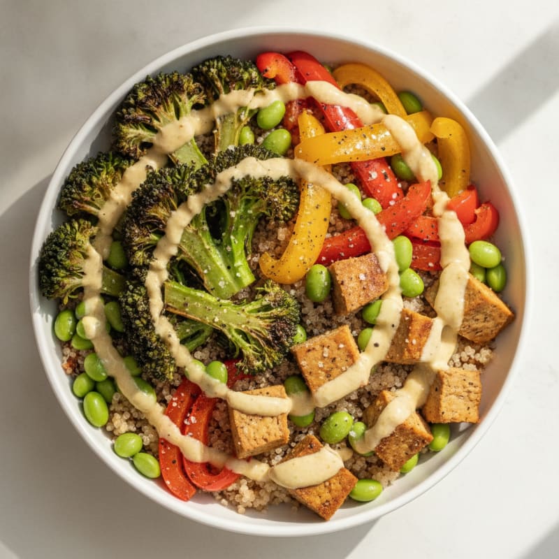 Hearty Quinoa Power Bowl with Roasted Vegetables