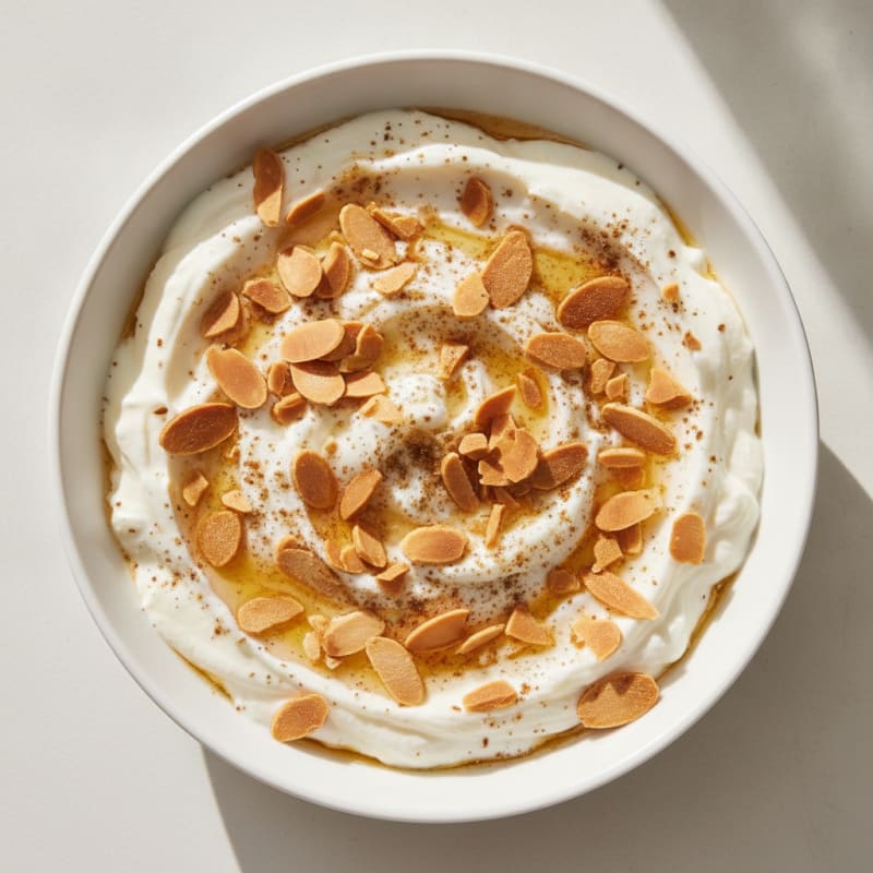 Silky Cardamom Greek Yogurt with Toasted Almonds