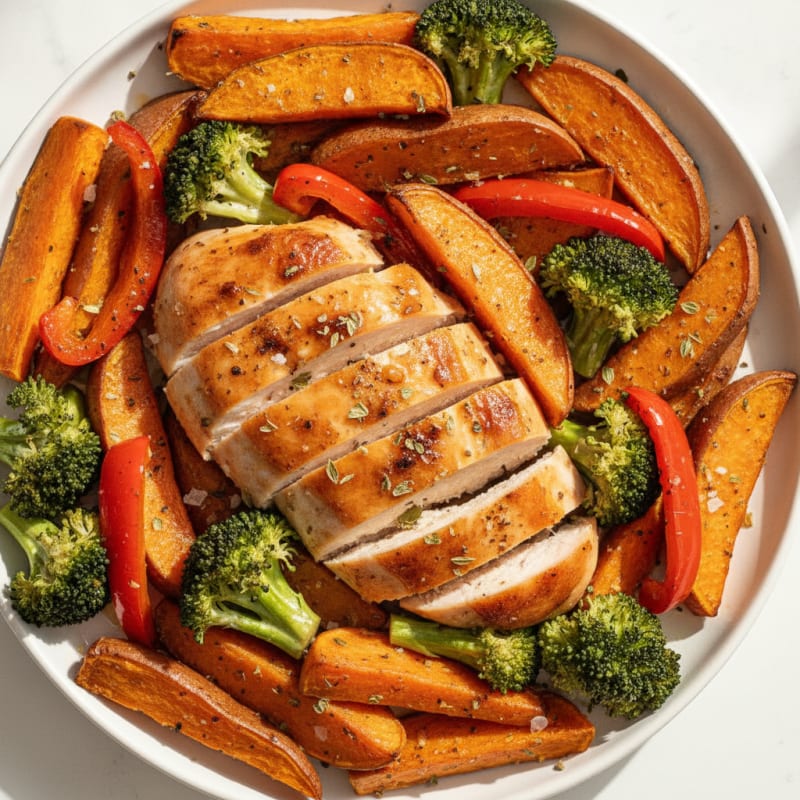 Sheet Pan Herb-Roasted Chicken and Root Vegetables