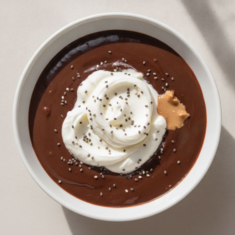 Silky Chocolate Protein Pudding with Greek Yogurt