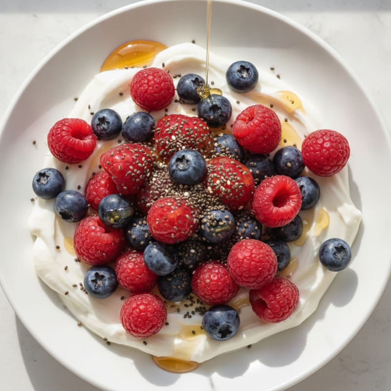 Greek Yogurt with Berries and Chia Seeds