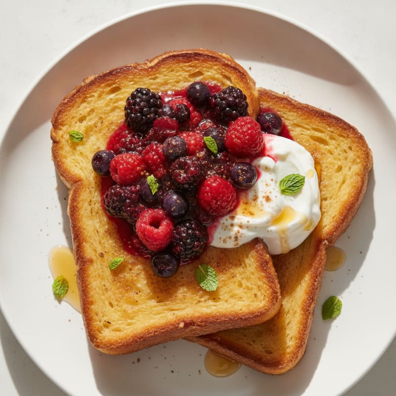 Brioche French Toast with Berry Compote