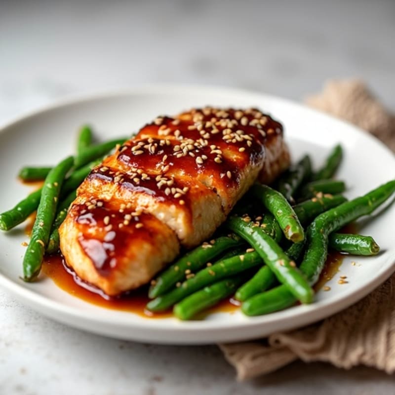 Sticky Teriyaki Chicken with Roasted Green Beans