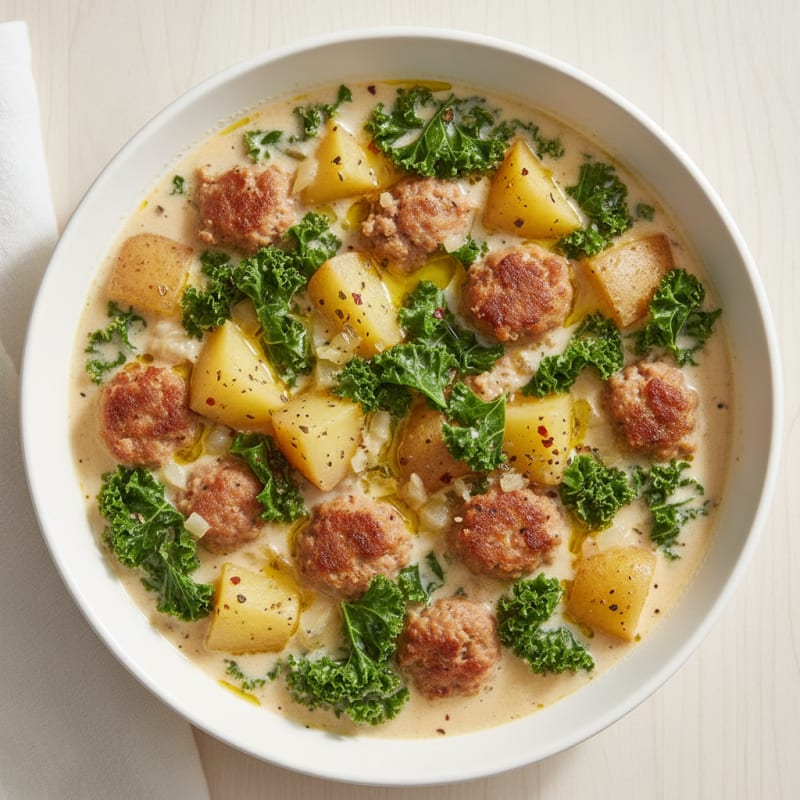 Creamy Tuscan Sausage and Potato Soup