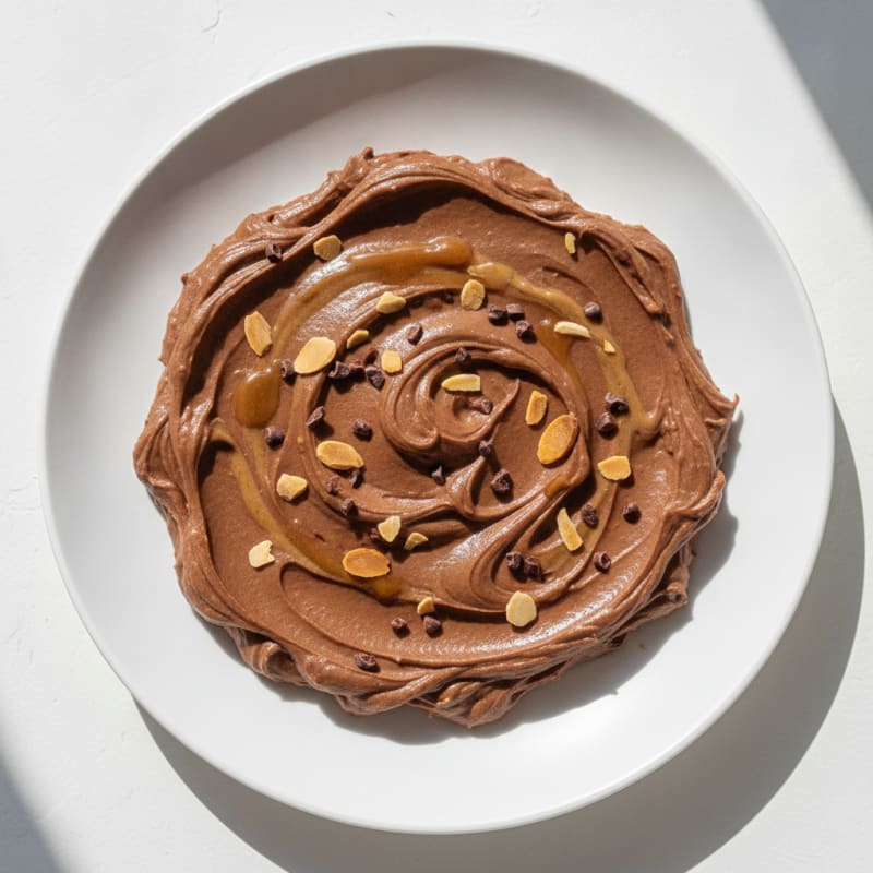 Creamy Cottage Cheese Protein Pudding with Cocoa and Almond Butter